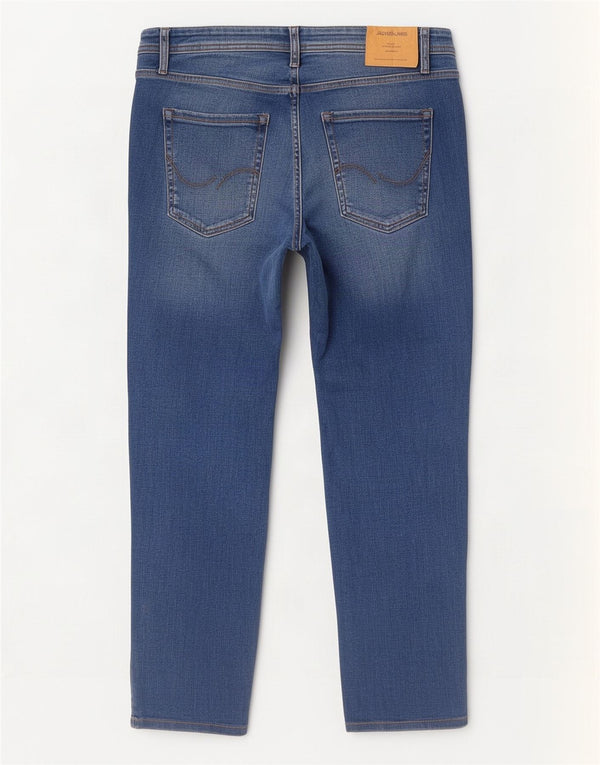Jack & Jones Herre Tim Straight Jeans W33 L27 Blå Bomuld