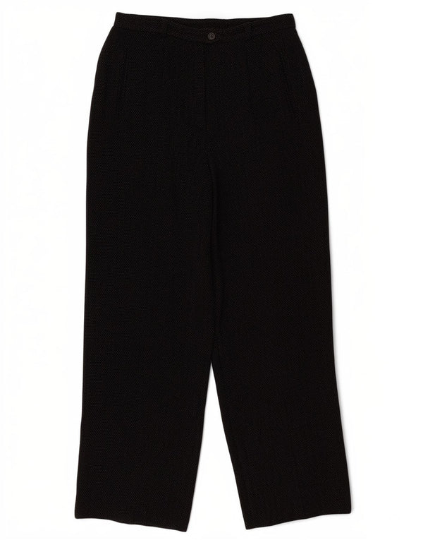 Max Mara Lige jakkesæt til kvinder bukser UK 16 Large W32 L29 Black Flecked