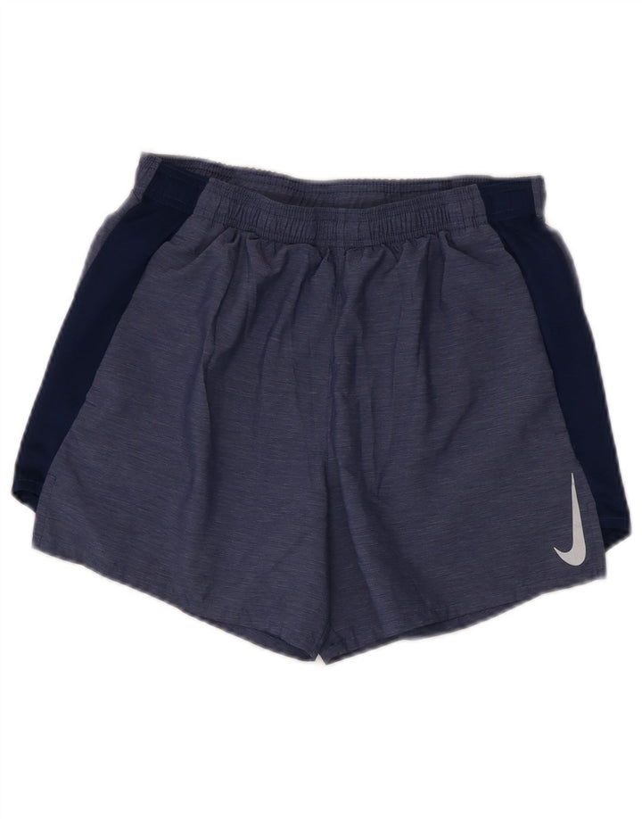 Nike Herre Dri Fit Sportsshorts Små blå Colourblock Polyester