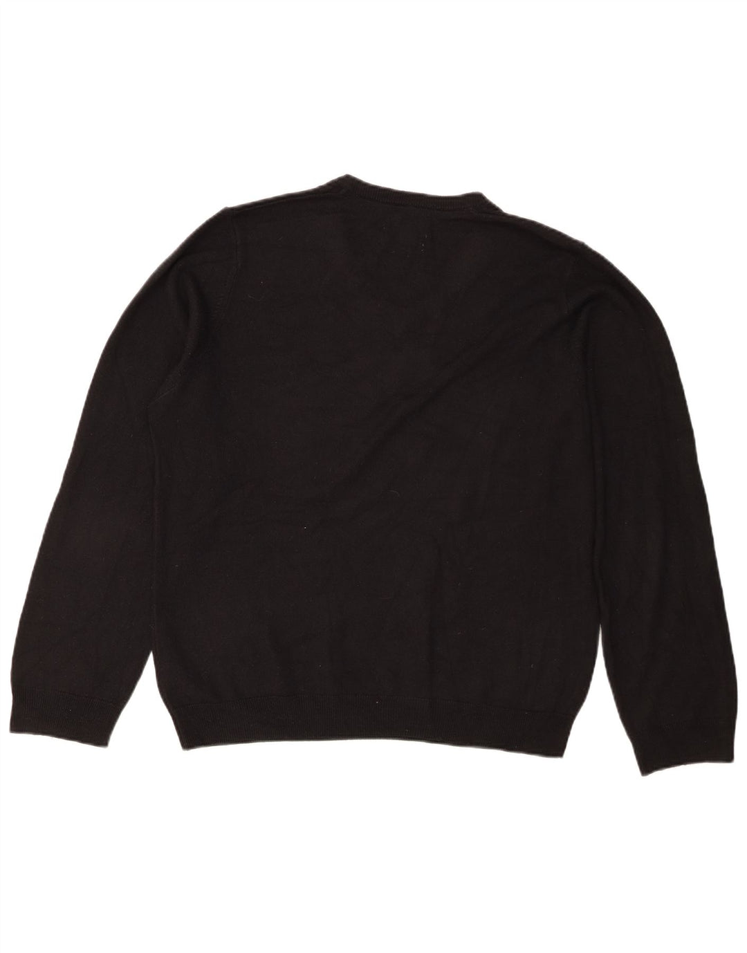 Marks & Spencer Herre Regular Fit V-hals sweater Stor sort akryl