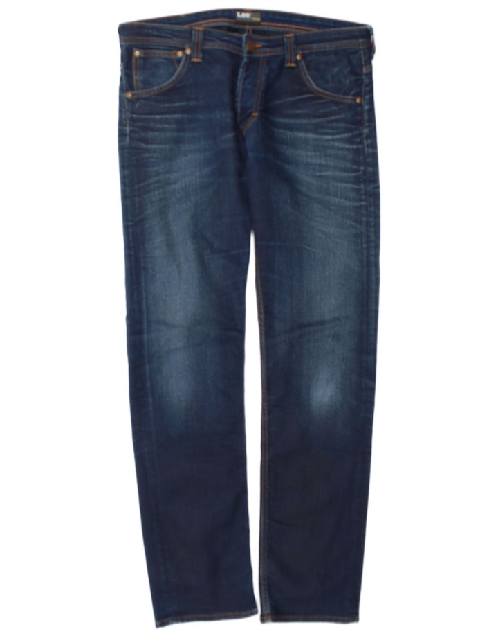 Lee Mens Powell Slim Jeans W36 L34 Marineblå Bomuld