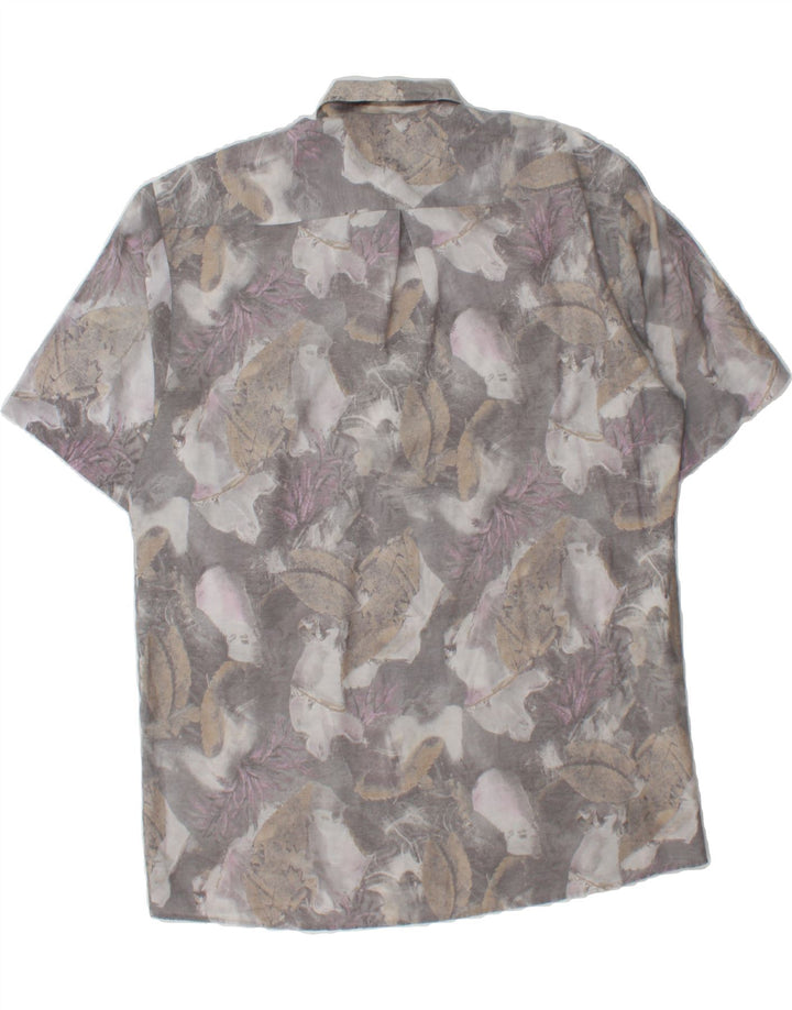 STUDIO LEONARDO Mens Abstract Pattern Shirt Size 41 Large Grey Vintage Studio Leonardo and Second-Hand Studio Leonardo from Messina Hembry 