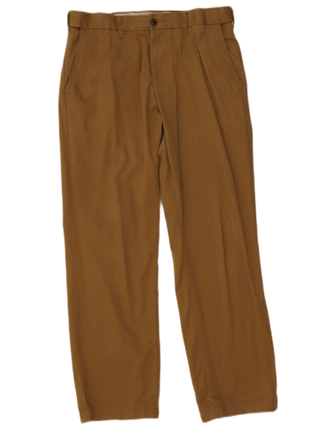 Marks & Spencer Herre Regular Chino Bukser W34 L31 Khaki Cotton