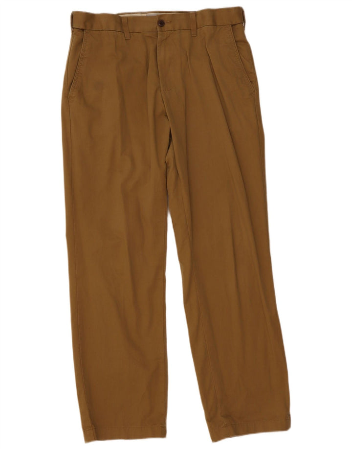 Marks & Spencer Herre Regular Chino Bukser W34 L31 Khaki Cotton