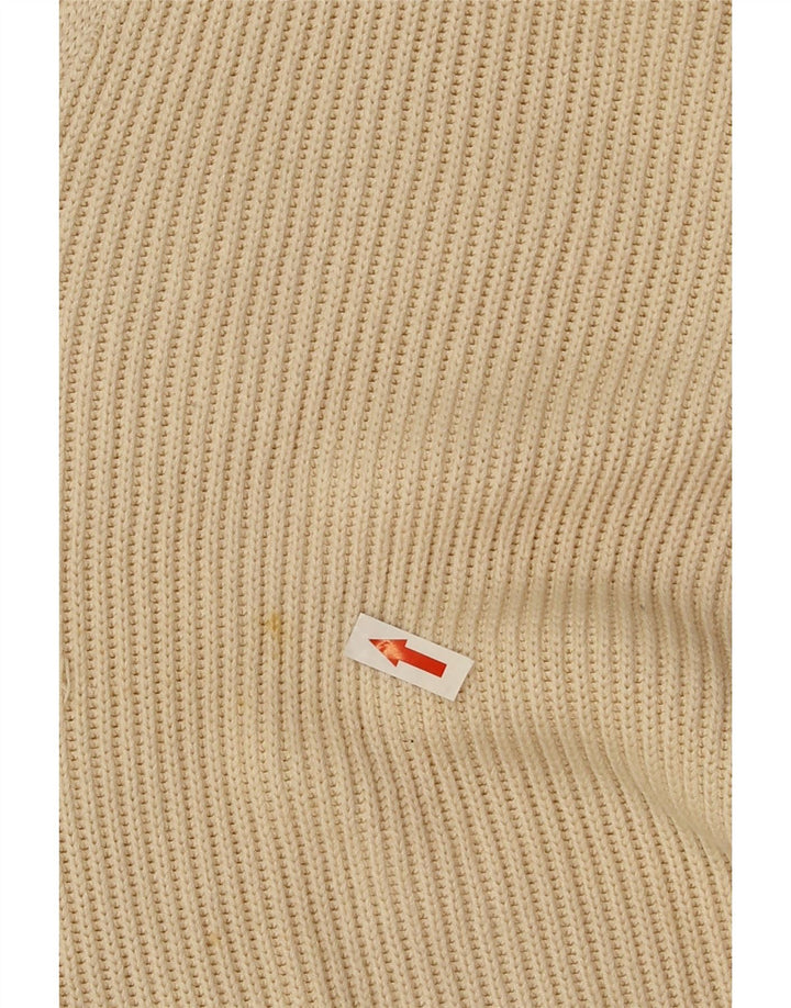 Stefanel Dame Oversized Cardigan Sweater UK 14 Medium Beige Viscose