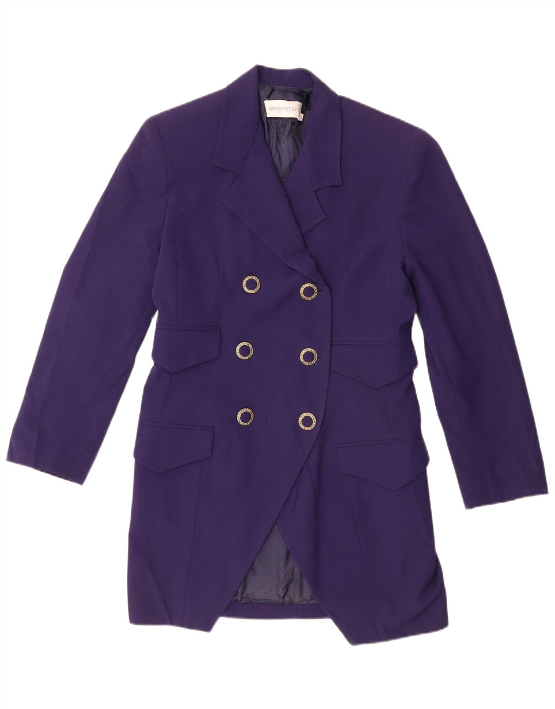 Sportstaff Dame Dobbeltradet Blazer Jacket IT 46 Stor Lilla