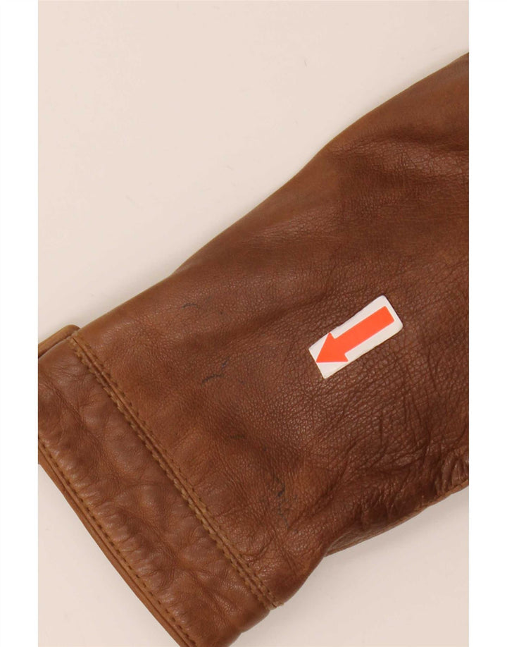 Massimo Dutti Dame Biker Læderjakke UK 10 Small Brown