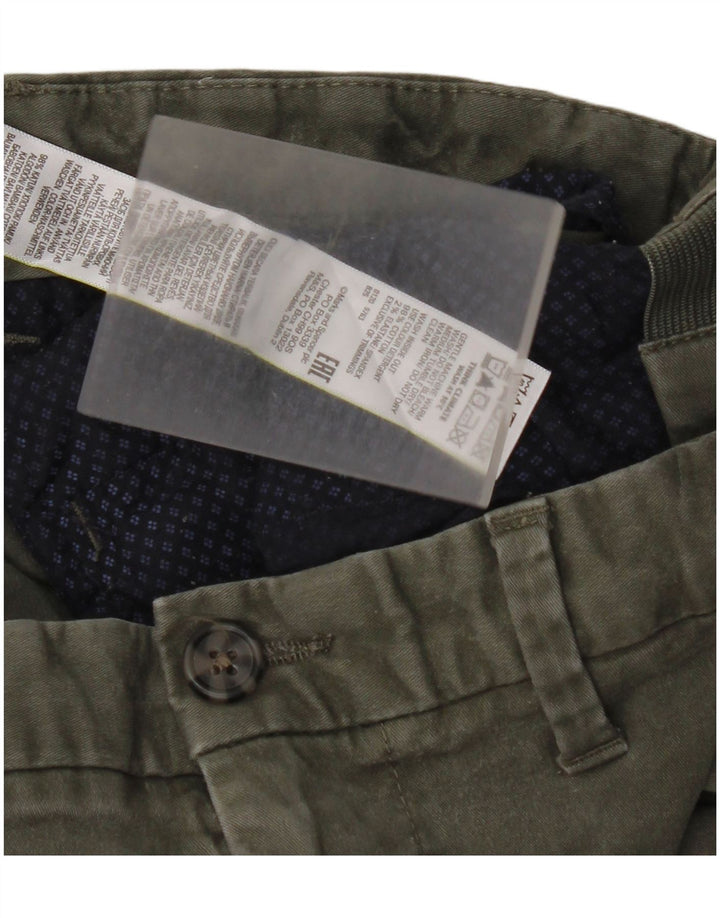 Marks & Spencer Herre Regular Fit Chinobukser W34 L33 Khaki Bomuld