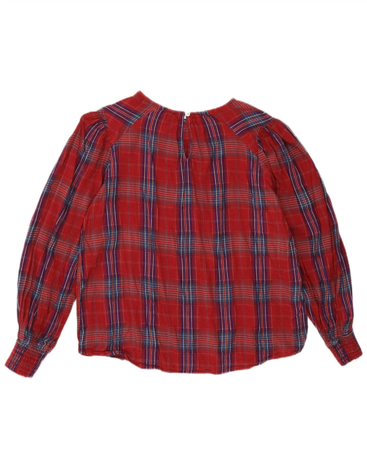 Desigual Damebluse Top UK 16 Stor rød ternet