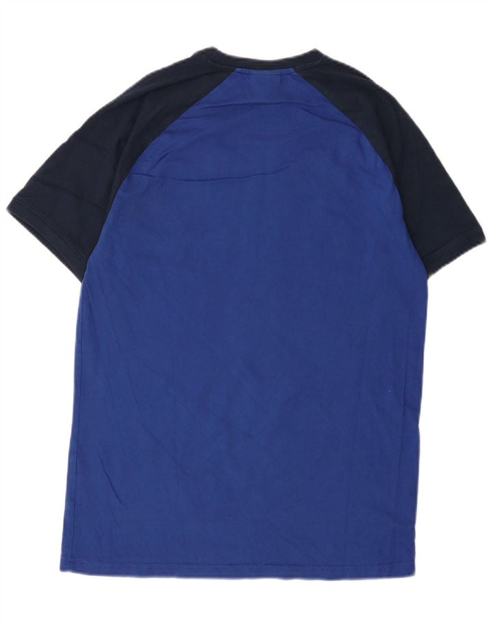 Ellesse Herre Grafisk T-Shirt Top Lille Blå Colourblock Bomuld