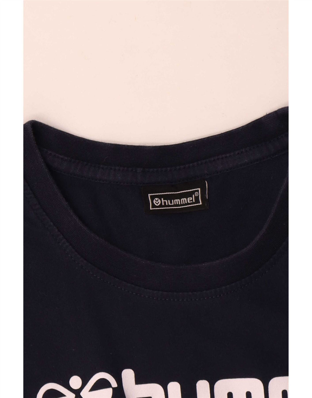 Hummel Dame Grafisk T-Shirt Top UK 14 Medium Navy Blue