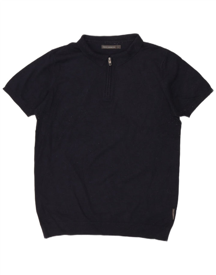 French Connection Herre poloshirt Stor marineblå viskose