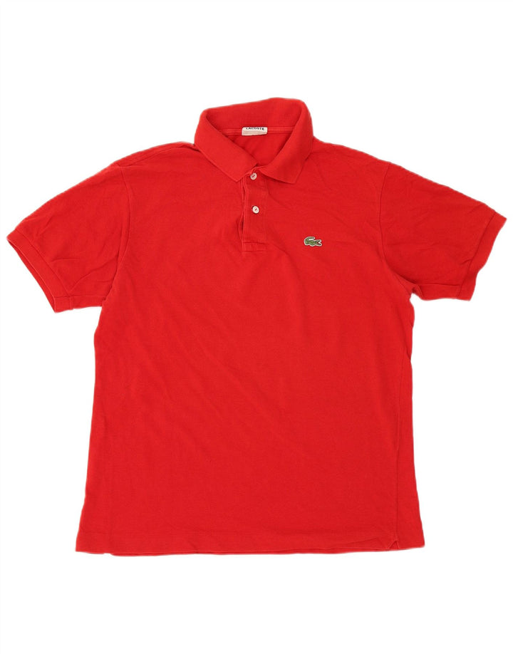 Lacoste herre poloshirt størrelse 4 Medium rød bomuld