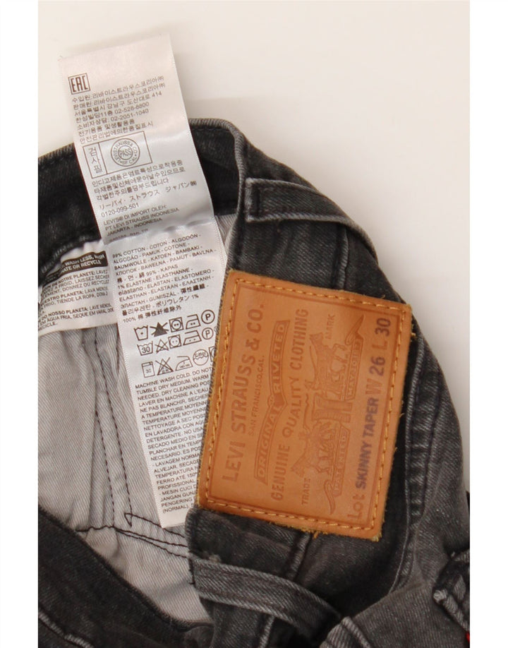 LEVI'S Skinny Tapered Jeans til mænd W26 L30 Grå bomuld