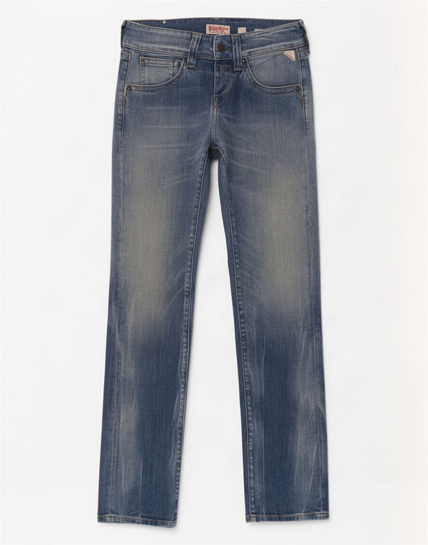 Replay Womens Newswenfani Slim Jeans W27 L34 Blå Bomuld