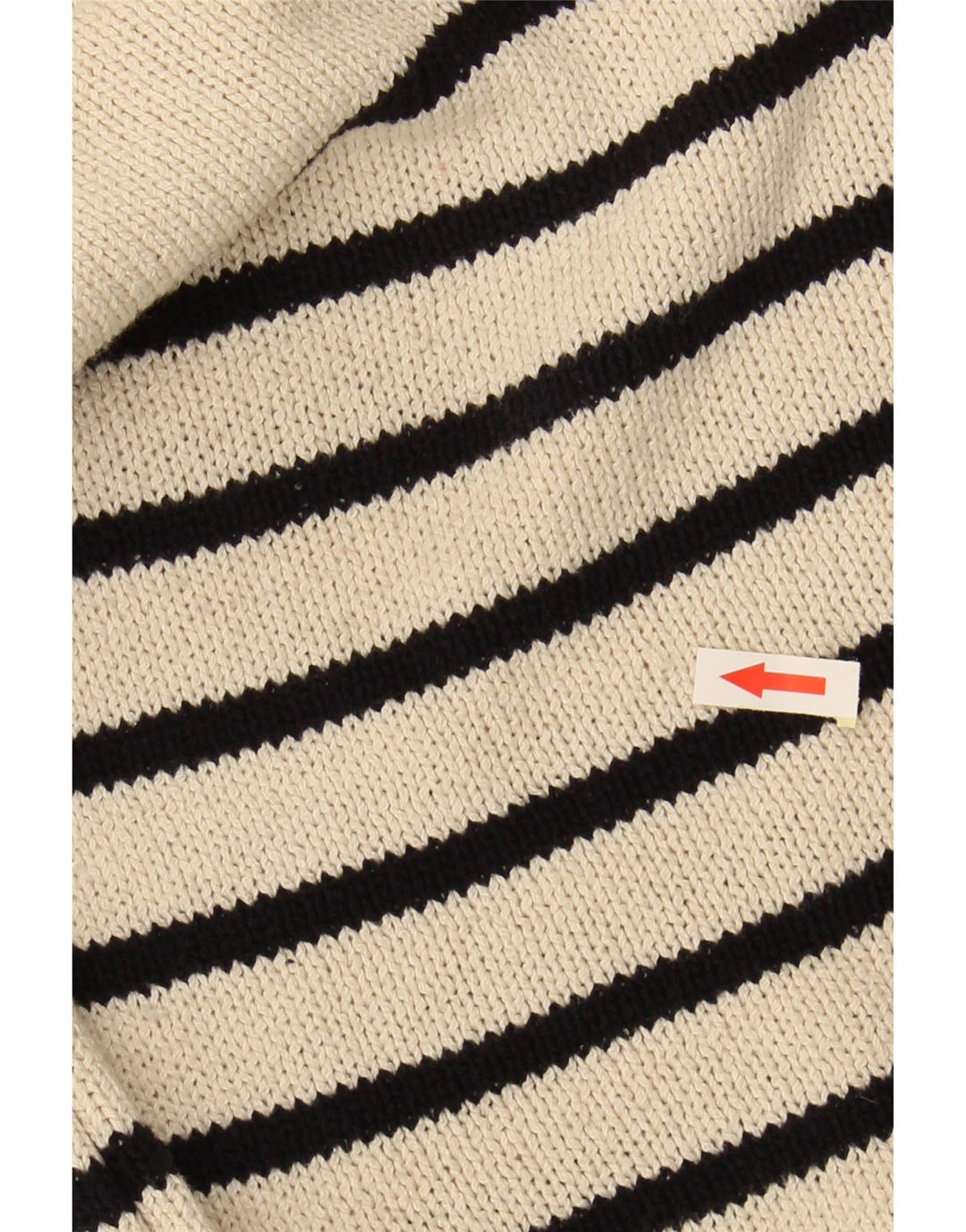 HOBBS Dame Oversized Crew Neck sweater UK 6 XS Off White stribet