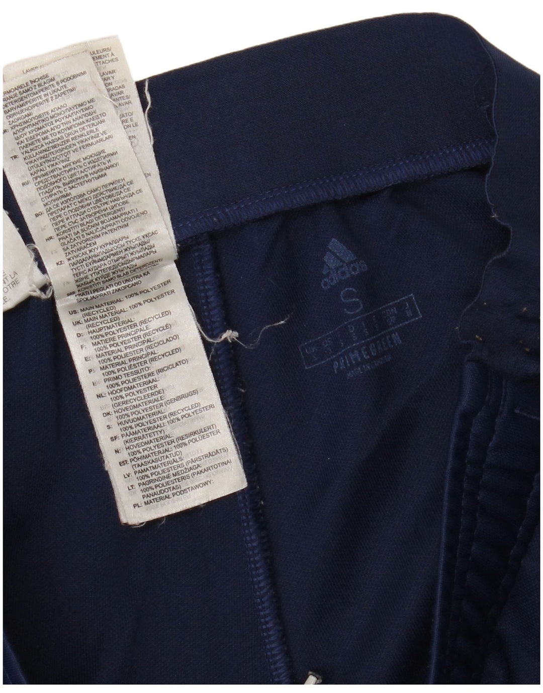 ADIDAS Mens Tracksuit Trousers Small  Navy Blue Polyester
