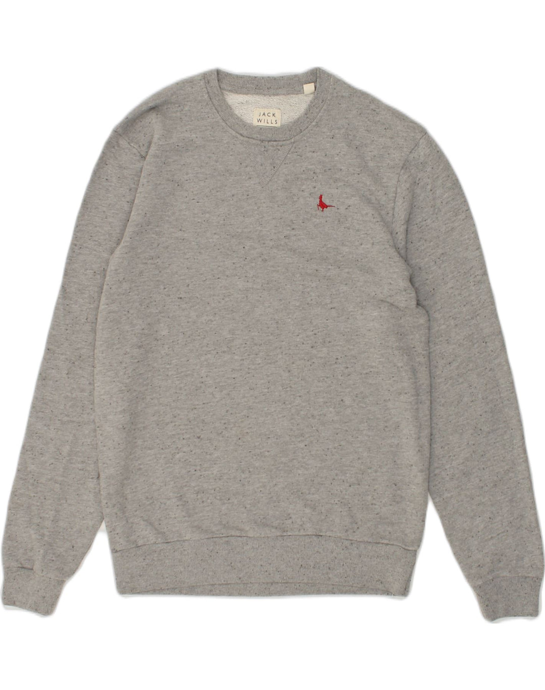 JACK WILLS Mens Sweatshirt Jumper Small Grey Flecked Cotton | Vintage Jack Wills | Thrift | Second-Hand Jack Wills | Used Clothing | Messina Hembry 