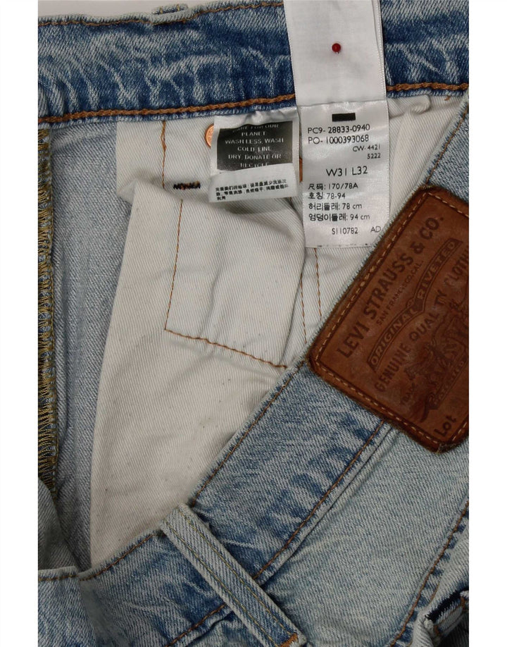 Levi's Slim Jeans til mænd W31 L32 blå bomuld