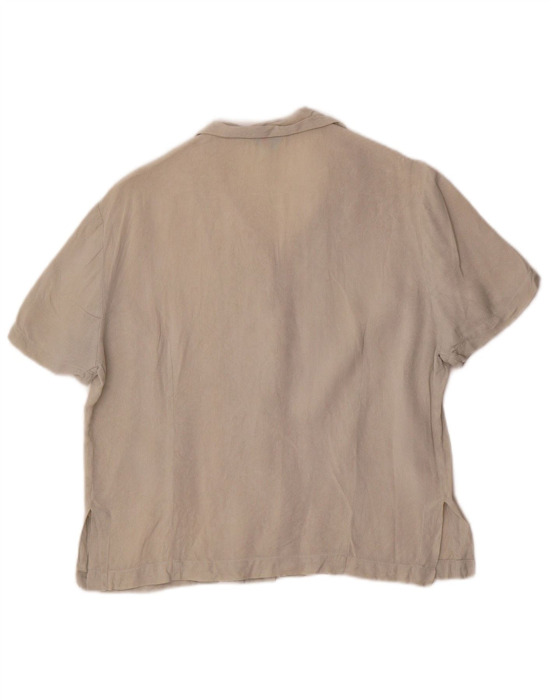 Ballon kortærmet skjorte til kvinder EU 40 Medium Beige Silke