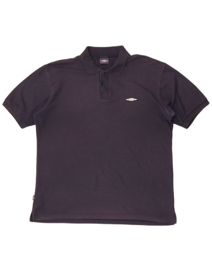Umbro Herre Polo Shirt XL Navy Blue Polyester