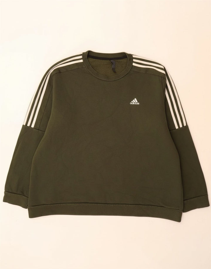 Adidas Sweatshirt Jumper til mænd 2XL Khaki Bomuld