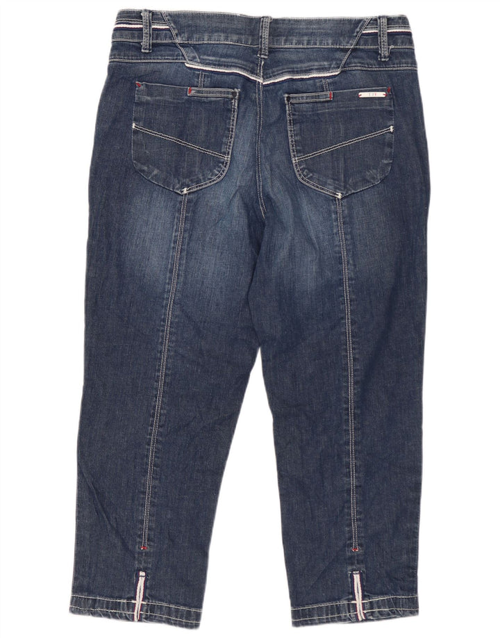 TRUSSARDI Dame Capri Jeans W30 L21 Marineblå Bomuld