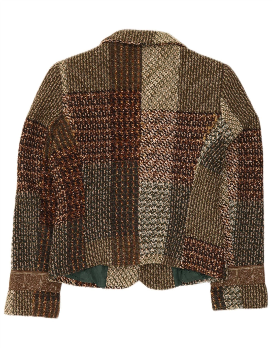 HALFON Dame 2-knaps blazerjakke IT 46 Stort flerfarvet patchwork