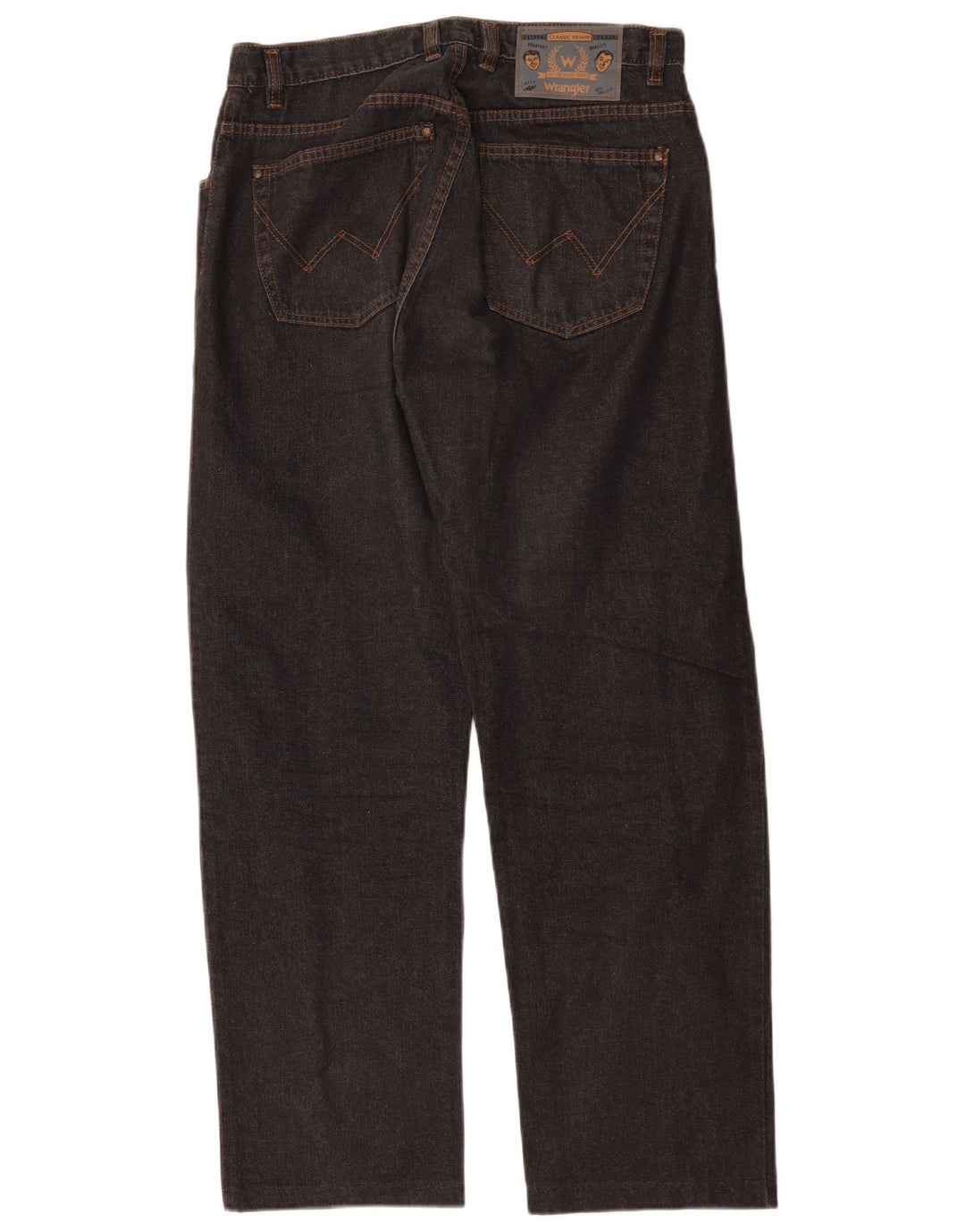 Wrangler Straight Jeans til mænd W32 L29 sort bomuld