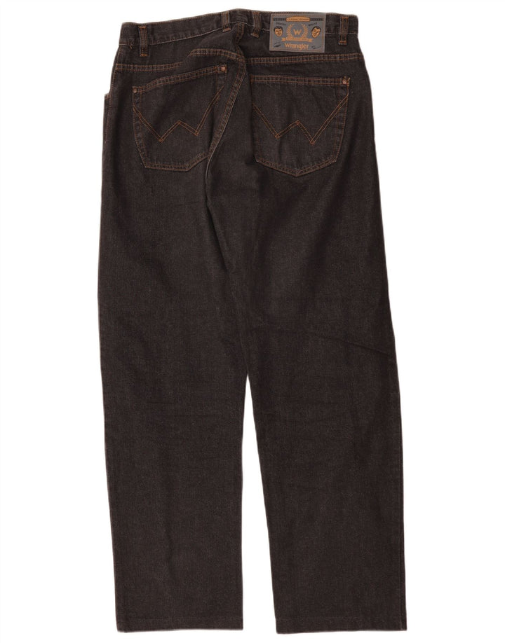 Wrangler Straight Jeans til mænd W32 L29 sort bomuld