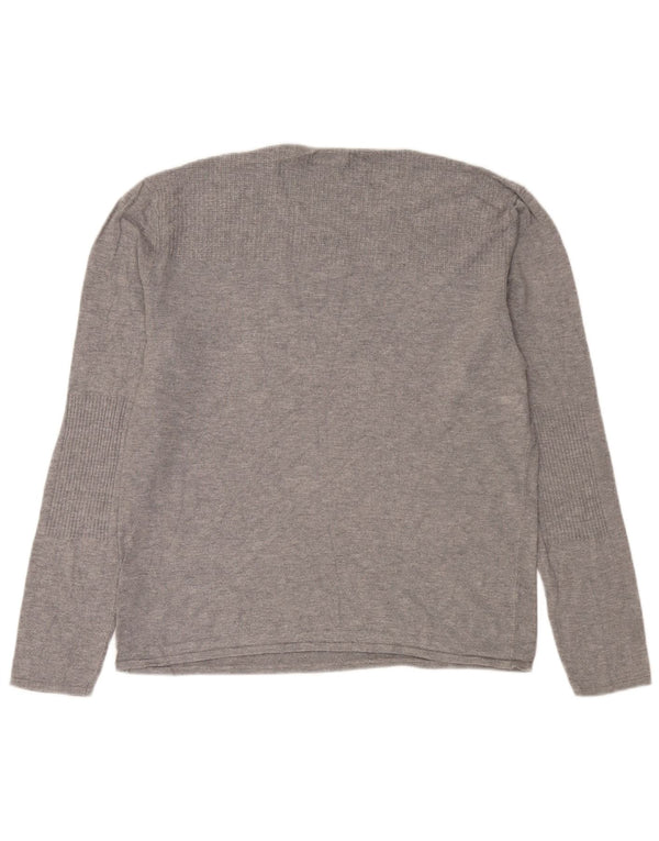 Zara Herre sweater med rund hals XL Grå viskose