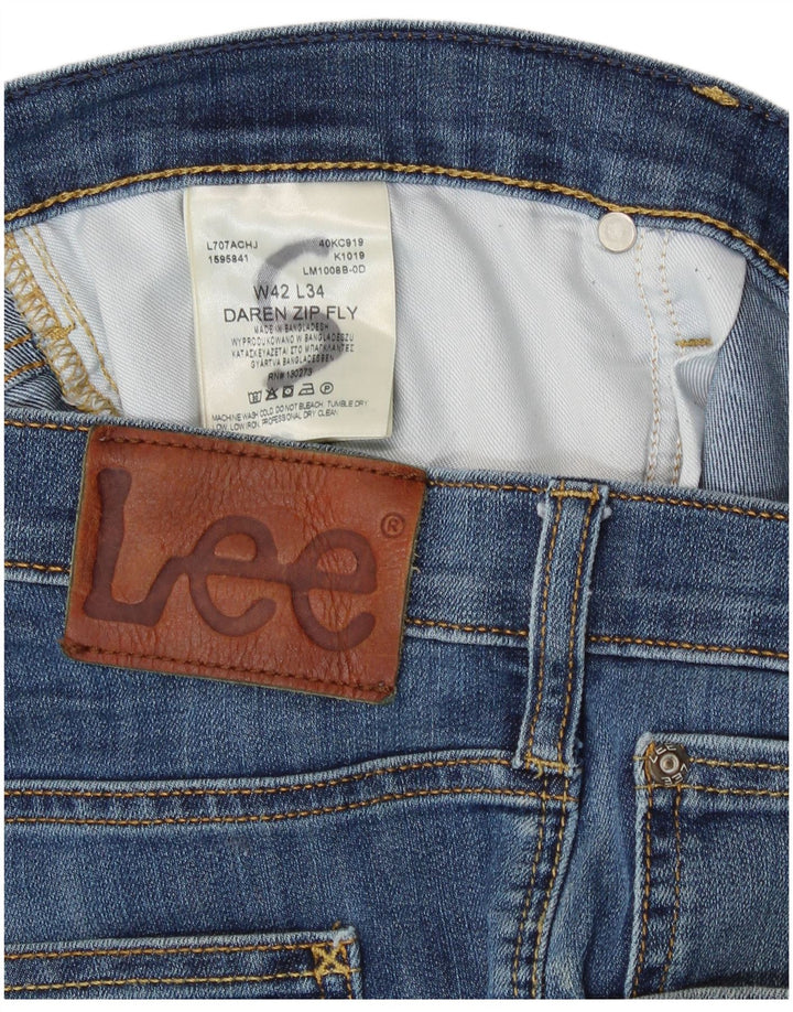 LEE Mens Daren Zip Fly Cropped Jeans W42 L26 Blue