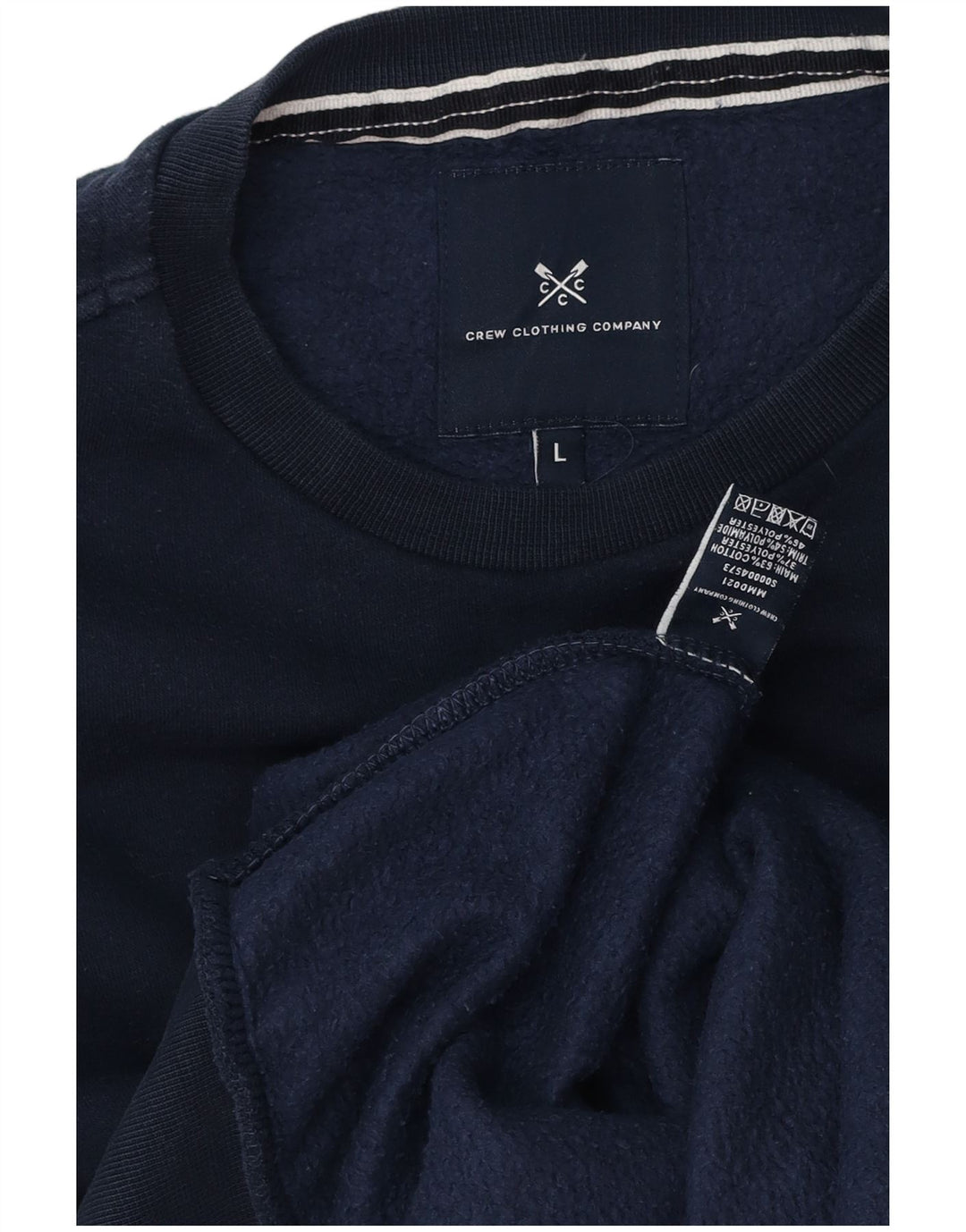 CREW TØJ Herre Sweatshirt Jumper Stor marineblå bomuld