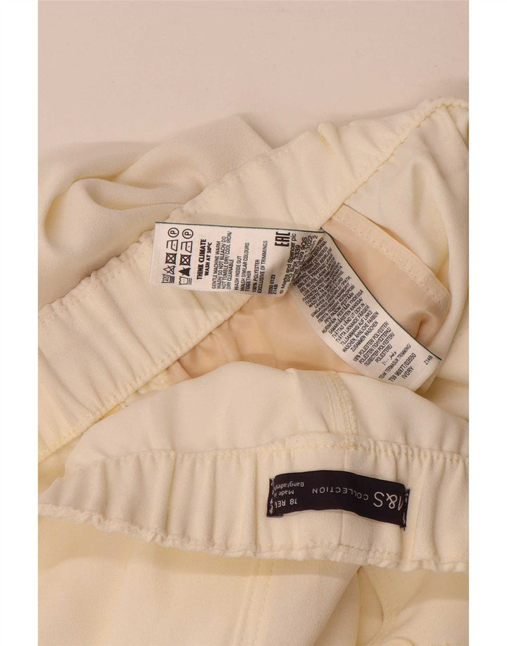 Marks & Spencer Chino Shorts til kvinder UK 18 XL W38 Off White Polyester