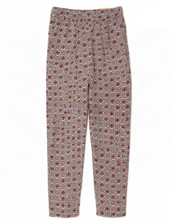 Marks & Spencer Kvinder Højtaljede Casual Bukser UK 10 Small W28 L27 Beige