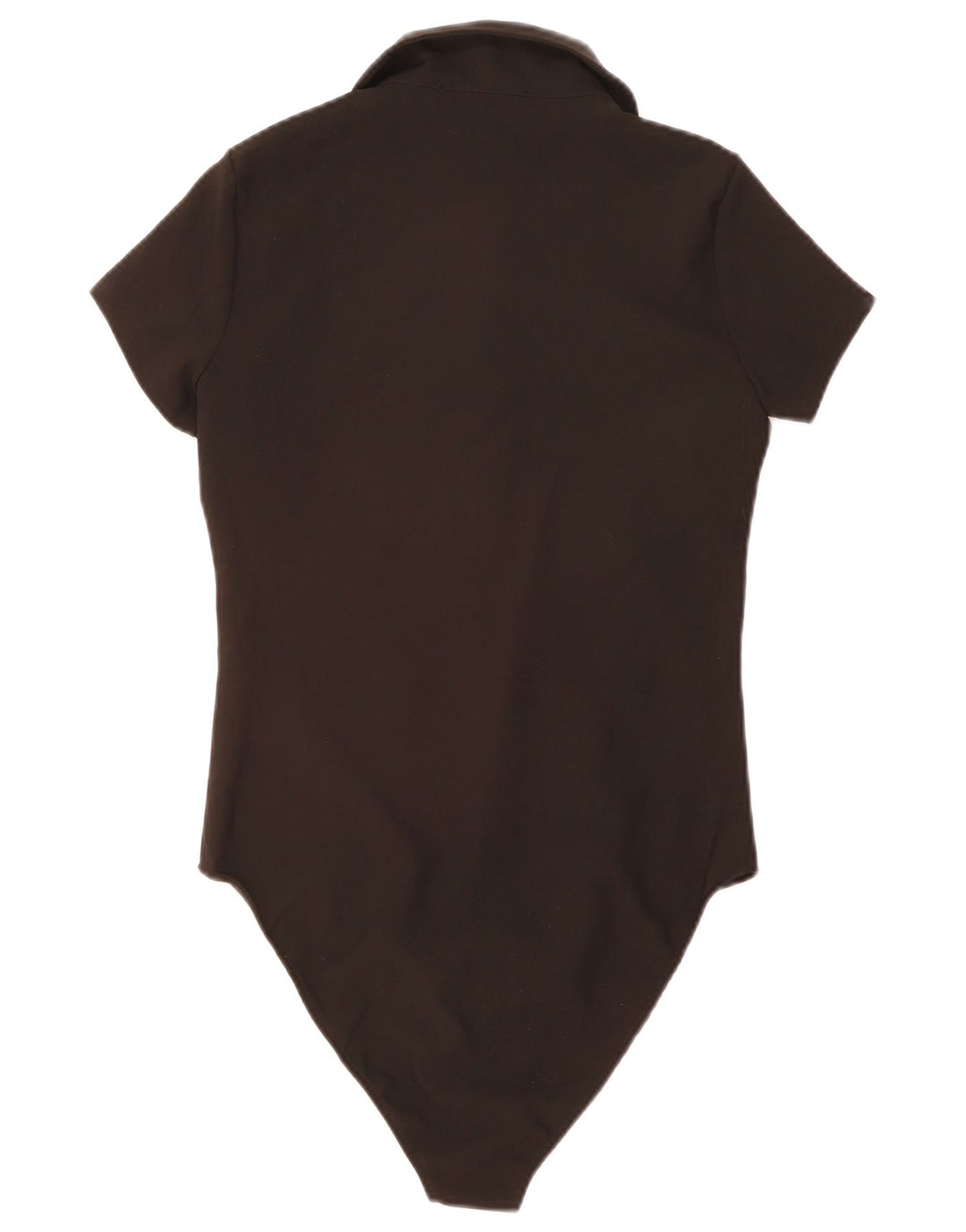 Zara Womens Polo Neck Bodysuit UK 14 Large Black Polyester