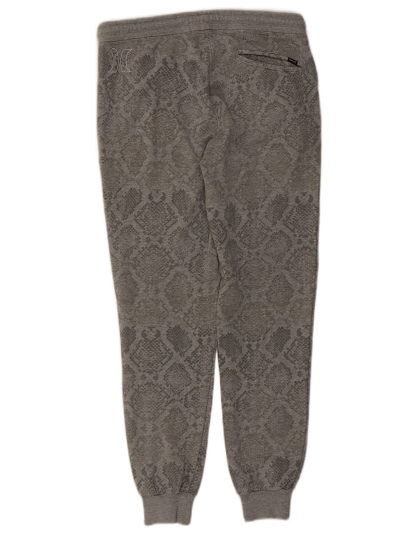 Hurley Womens træningsdragt Bukser Joggers UK 8 Small Grey Animal Print