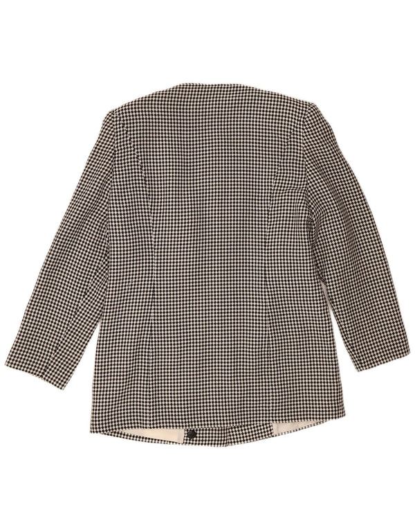 Vintage Womens 7 button Blazer Jacket IT 44 Medium Black Spotted Polyester