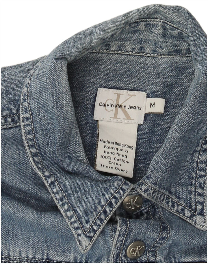 Calvin Klein Jeans Dame Denim Shirt Medium Blue Bomuld