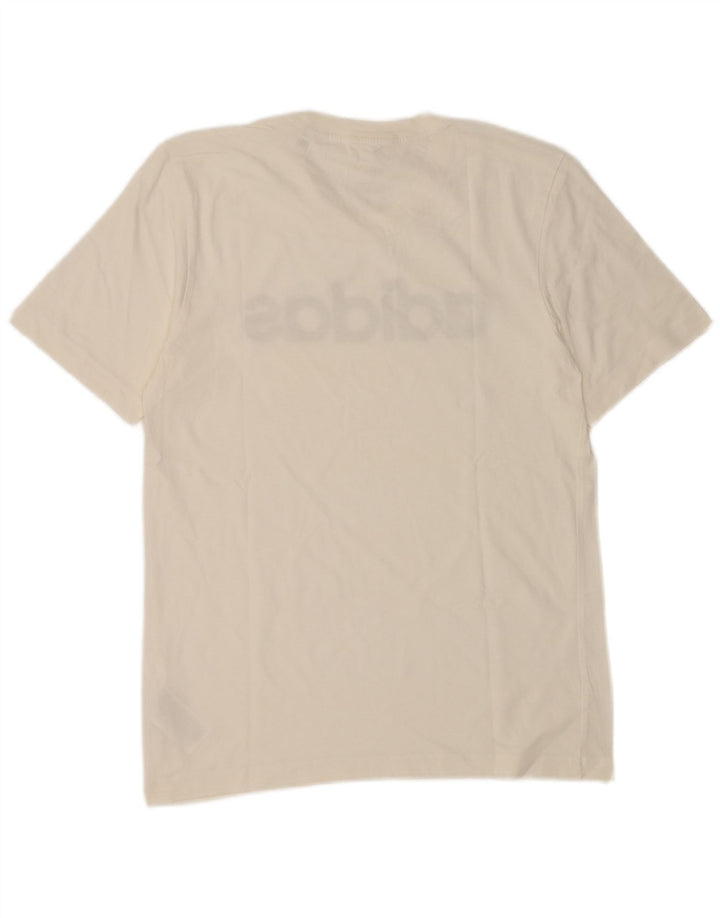 Adidas Grafisk T-shirt top til mænd, lille hvid bomuld