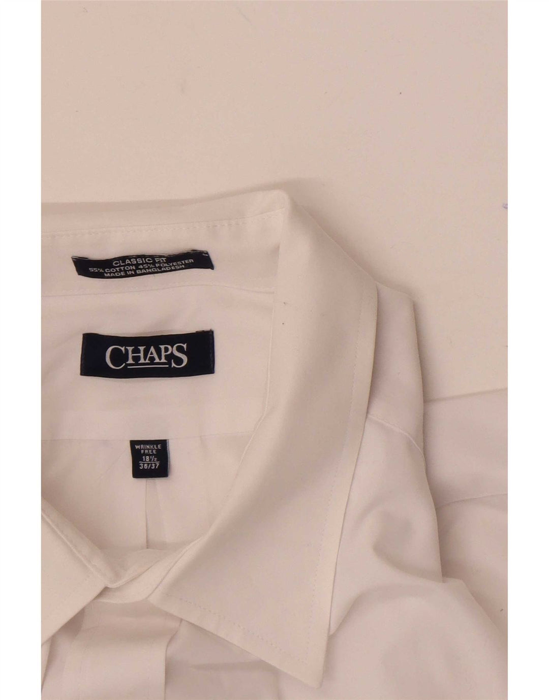 Chaps Herre Classic Fit Skjorte Størrelse 18 1/2 2XL Hvid Bomuld