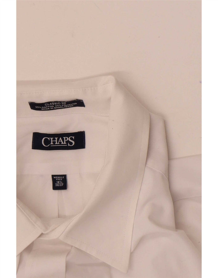 Chaps Herre Classic Fit Skjorte Størrelse 18 1/2 2XL Hvid Bomuld
