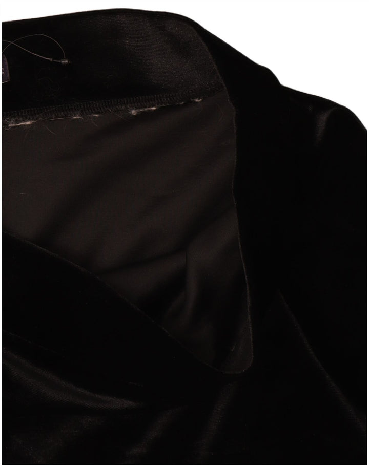 Marks & Spencer Womens Velvet A-Line nederdel UK 12 Medium W30 Black