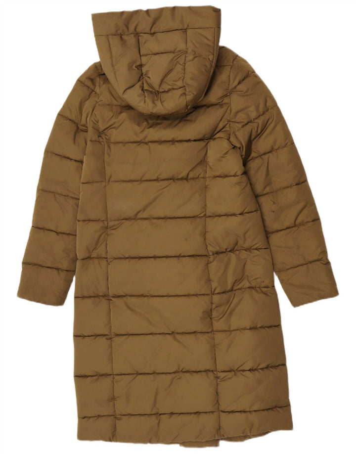 Barbour Dame Hætte Polstret Frakke UK 10 Small Khaki Polyester