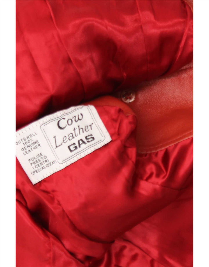 Gas Dame 4-knaps læder blazerjakke UK 12 Medium Rød