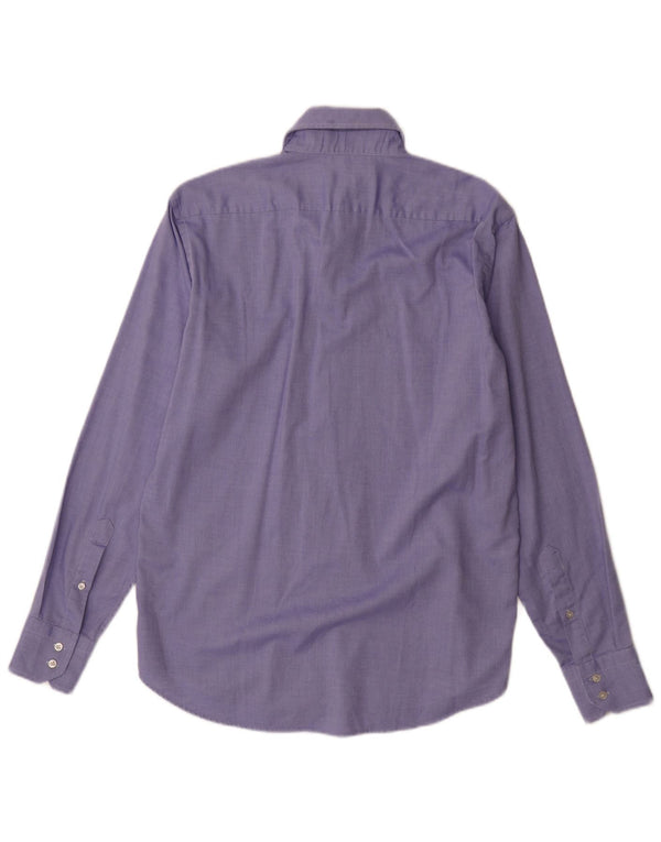 Hugo Boss Herre Slim Fit Skjorte Størrelse 39 15 1/2 Medium Blå Bomuld