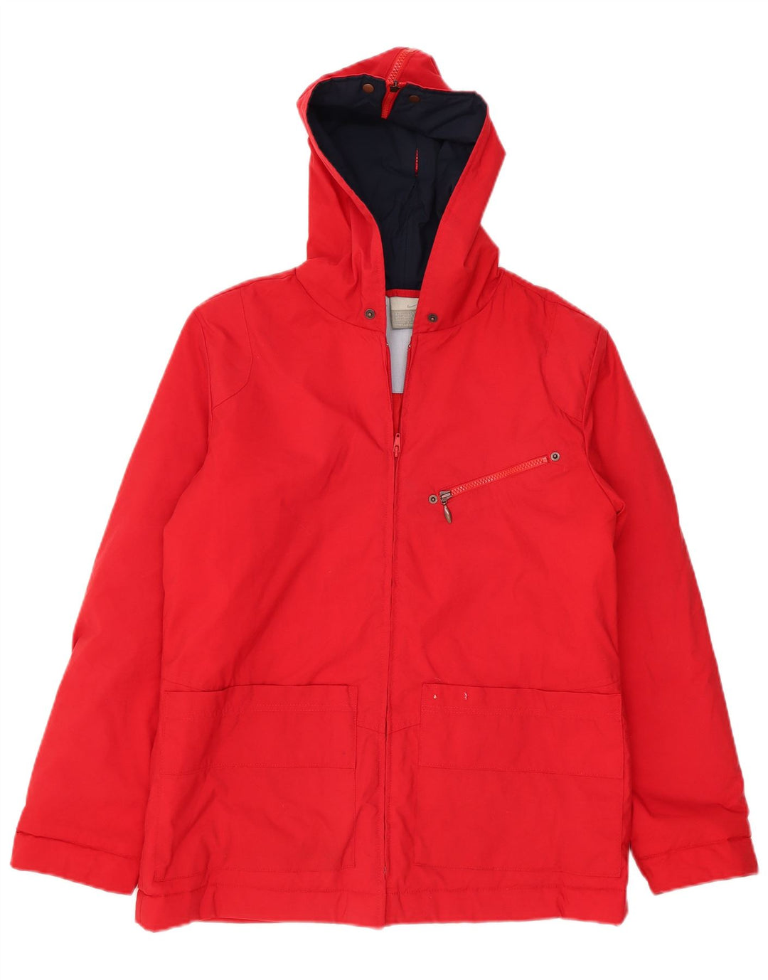 Nike Dame Hætte Oversized Windbreaker Jacket UK 14/16 Large Red