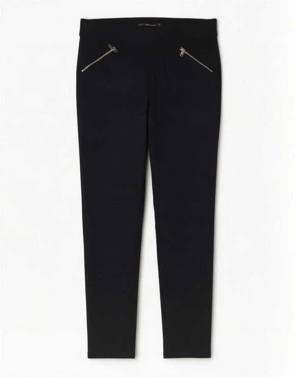 Zara Dame Trafaluc Skinny Cropped Trousers Large W30 L25 Navy Blue