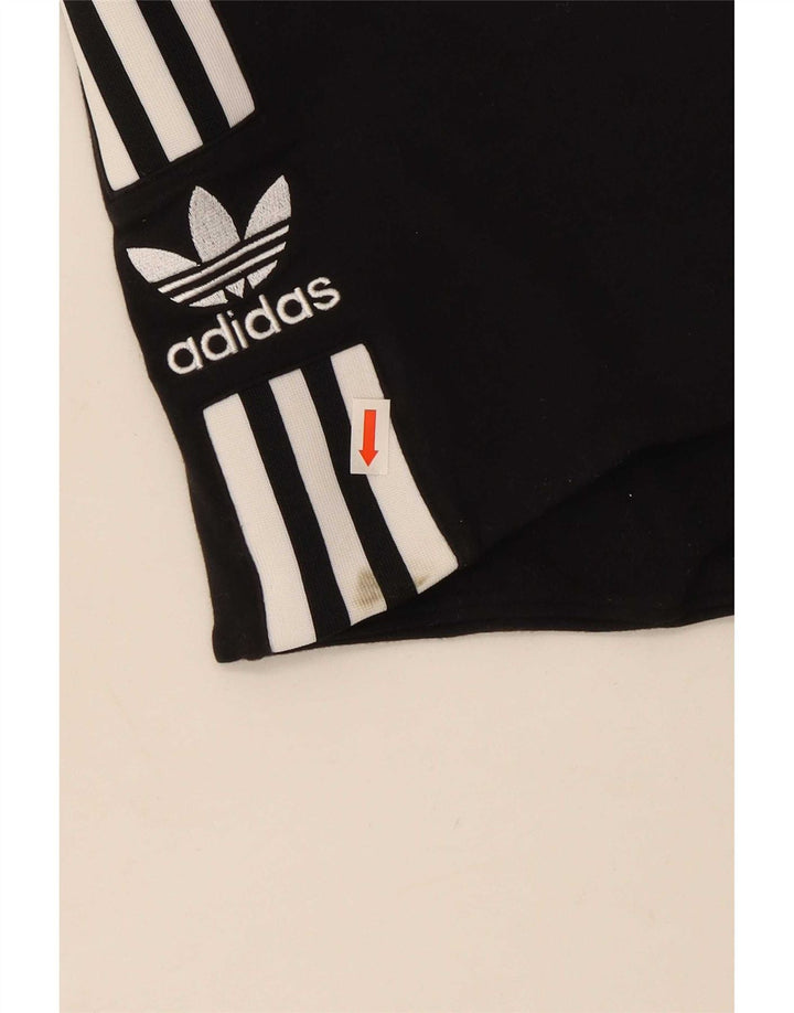 Adidas Dame Crop Stropløs Top UK 12 Medium Sort Bomuld