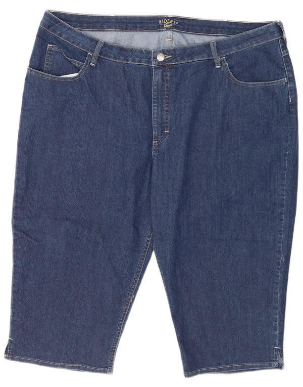Lee Womens Riders Bermuda denimshorts US 26 3XL W46 Marineblå Bomuld